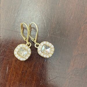 Lia Sophia Gold Dangle Earrings